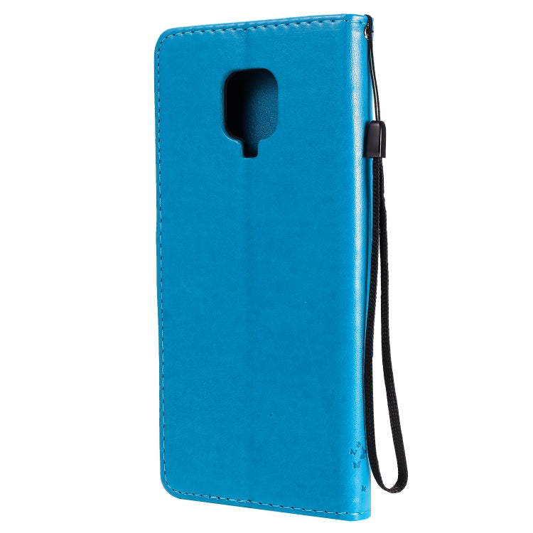 For Xiaomi Redmi Note 9 Pro Tree & Cat Embossed Pattern Horizontal Flip Leather Case with Holder & Card Slots & Wallet & Lanyard