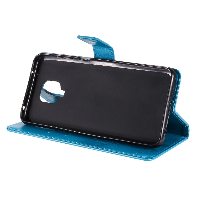 For Xiaomi Redmi Note 9 Pro Tree & Cat Embossed Pattern Horizontal Flip Leather Case with Holder & Card Slots & Wallet & Lanyard