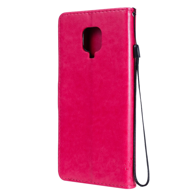 For Xiaomi Redmi Note 9 Pro Tree & Cat Embossed Pattern Horizontal Flip Leather Case with Holder & Card Slots & Wallet & Lanyard