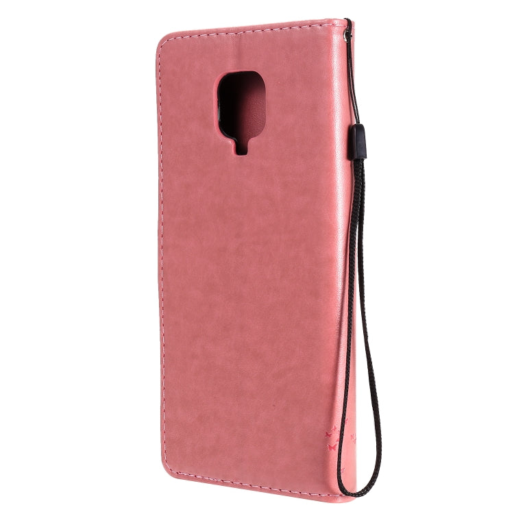 For Xiaomi Redmi Note 9 Pro Tree & Cat Embossed Pattern Horizontal Flip Leather Case with Holder & Card Slots & Wallet & Lanyard