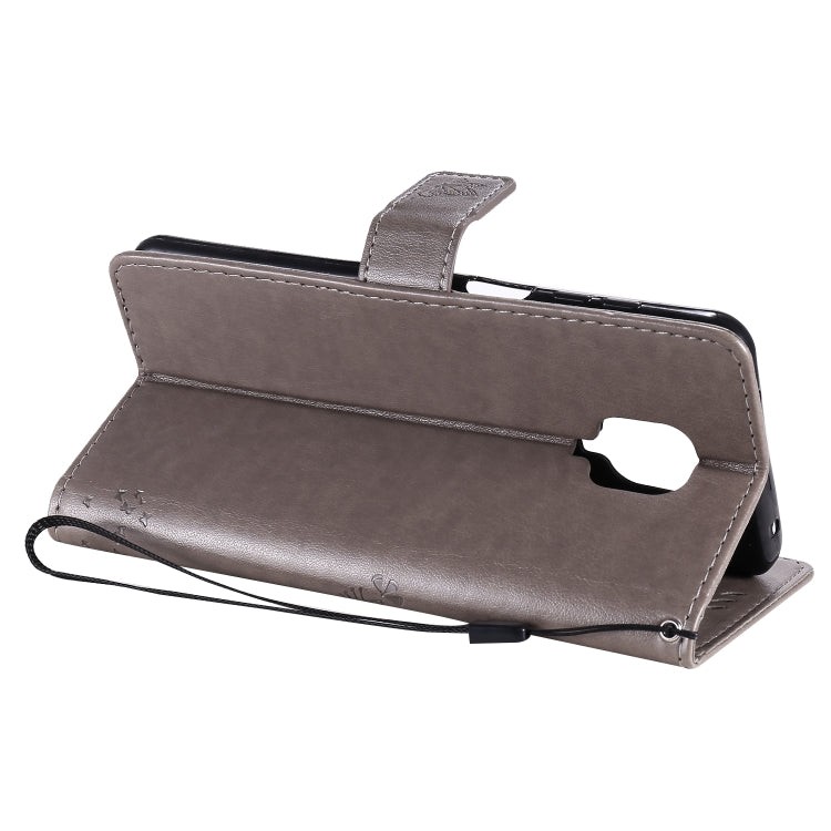 For Xiaomi Redmi Note 9 Pro Tree & Cat Embossed Pattern Horizontal Flip Leather Case with Holder & Card Slots & Wallet & Lanyard