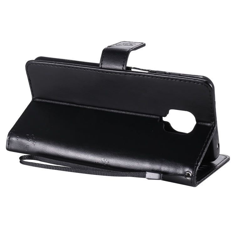 For Xiaomi Redmi Note 9 Pro Tree & Cat Embossed Pattern Horizontal Flip Leather Case with Holder & Card Slots & Wallet & Lanyard