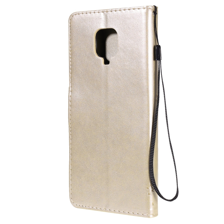 For Xiaomi Redmi Note 9 Pro Tree & Cat Embossed Pattern Horizontal Flip Leather Case with Holder & Card Slots & Wallet & Lanyard