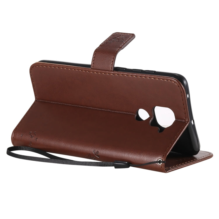 For Xiaomi Redmi Note 9 Tree & Cat Embossed Pattern Horizontal Flip Leather Case with Holder & Card Slots & Wallet & Lanyard