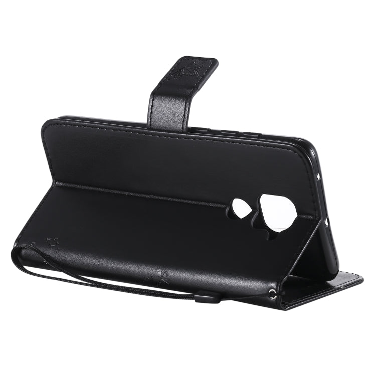 For Xiaomi Redmi Note 9 Tree & Cat Embossed Pattern Horizontal Flip Leather Case with Holder & Card Slots & Wallet & Lanyard