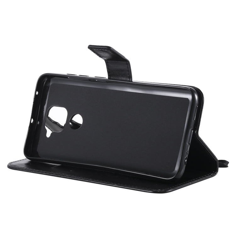 For Xiaomi Redmi Note 9 Tree & Cat Embossed Pattern Horizontal Flip Leather Case with Holder & Card Slots & Wallet & Lanyard