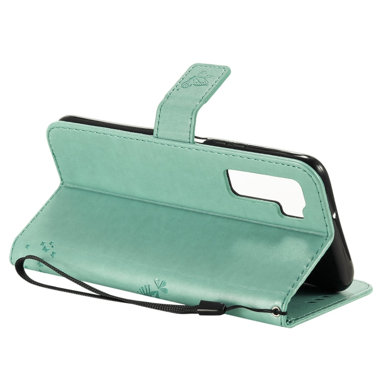 For Huawei Nova 7 SE Tree & Cat Embossed Pattern Horizontal Flip Leather Case with Holder & Card Slots & Wallet & Lanyard