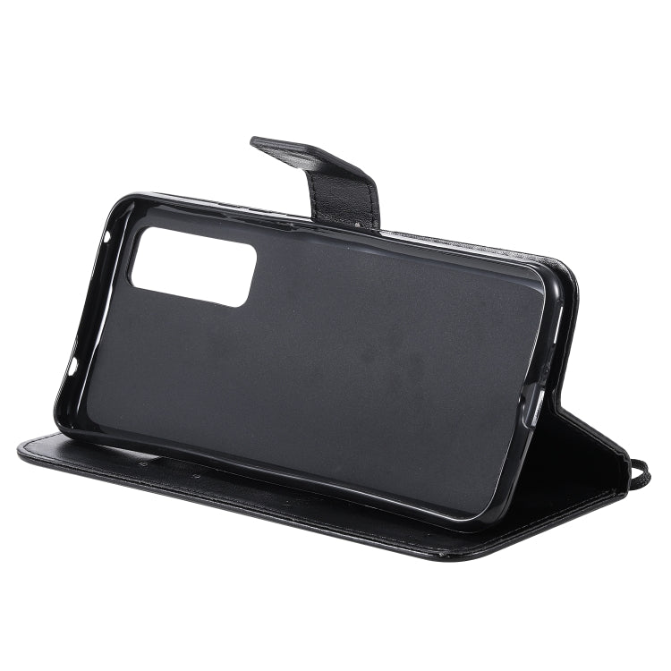 For Huawei Nova 7 Tree & Cat Embossed Pattern Horizontal Flip Leather Case with Holder & Card Slots & Wallet & Lanyard