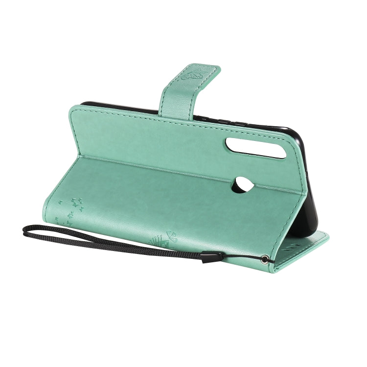 For Huawei P40 Lite E Tree & Cat Embossed Pattern Horizontal Flip Leather Case with Holder & Card Slots & Wallet & Lanyard