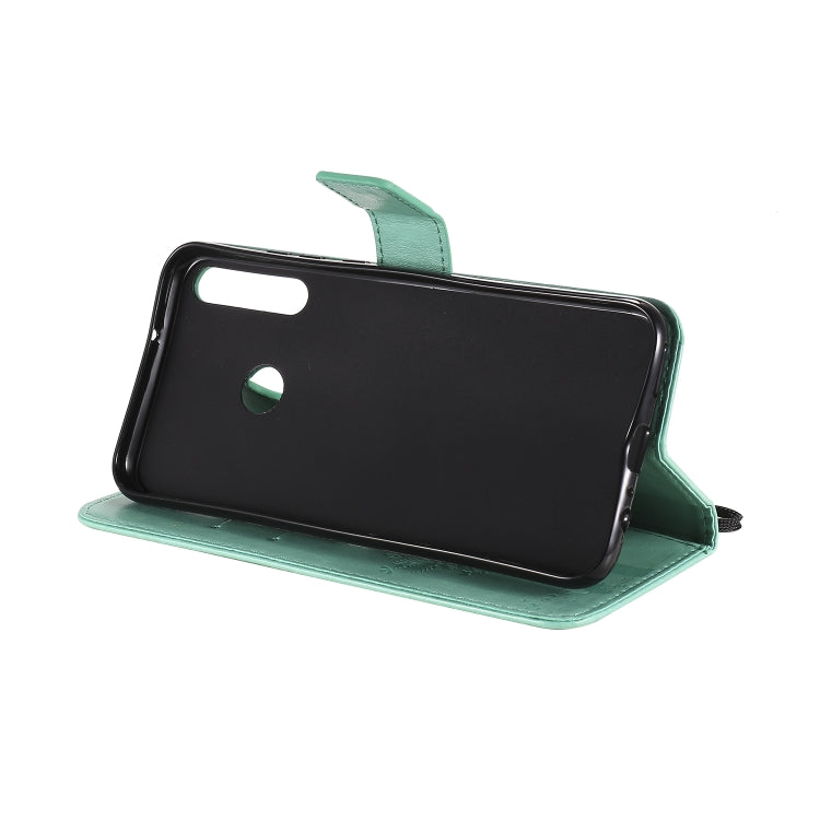 For Huawei P40 Lite E Tree & Cat Embossed Pattern Horizontal Flip Leather Case with Holder & Card Slots & Wallet & Lanyard