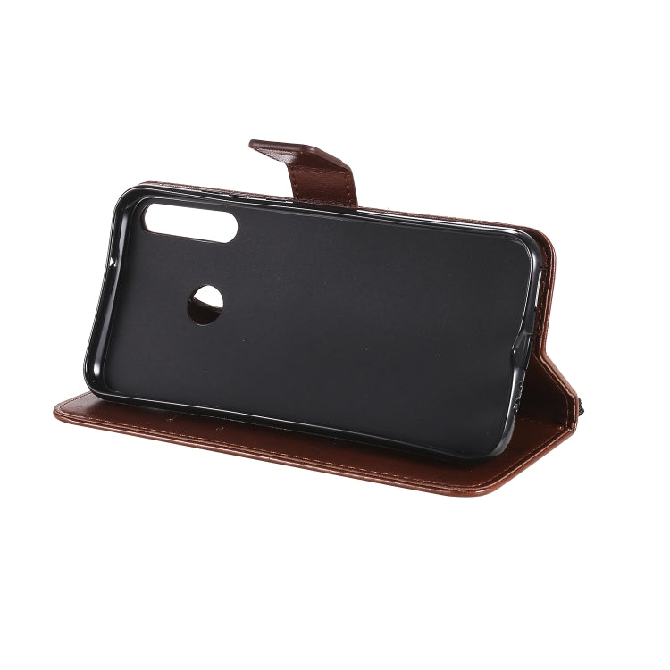 For Huawei P40 Lite E Tree & Cat Embossed Pattern Horizontal Flip Leather Case with Holder & Card Slots & Wallet & Lanyard