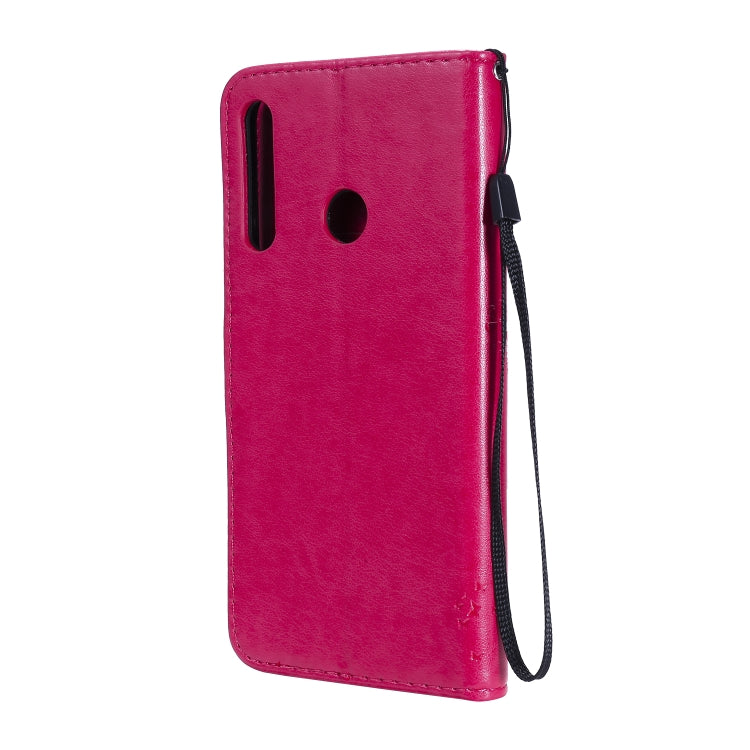 For Huawei P40 Lite E Tree & Cat Embossed Pattern Horizontal Flip Leather Case with Holder & Card Slots & Wallet & Lanyard