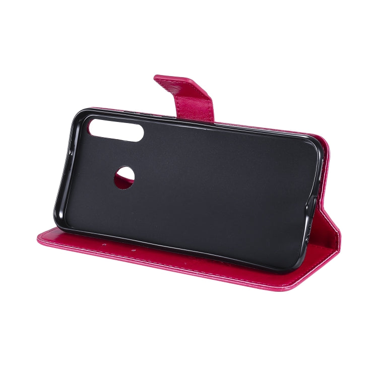 For Huawei P40 Lite E Tree & Cat Embossed Pattern Horizontal Flip Leather Case with Holder & Card Slots & Wallet & Lanyard