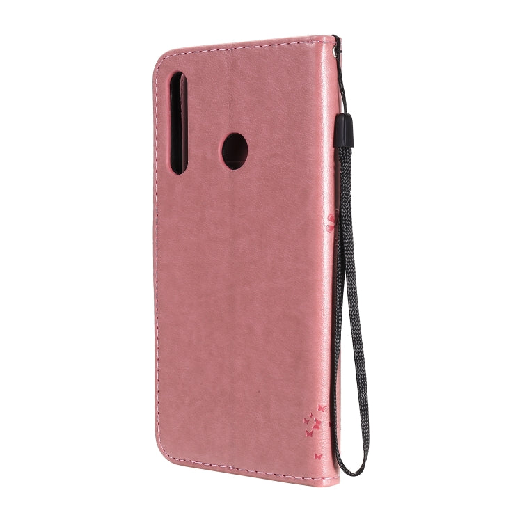 For Huawei P40 Lite E Tree & Cat Embossed Pattern Horizontal Flip Leather Case with Holder & Card Slots & Wallet & Lanyard