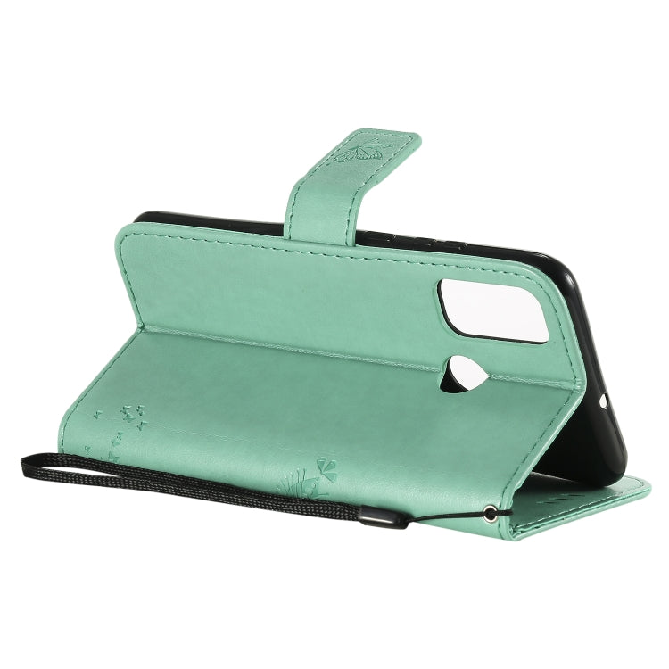 For Huawei P Smart 2020 Tree & Cat Embossed Pattern Horizontal Flip Leather Case with Holder & Card Slots & Wallet & Lanyard