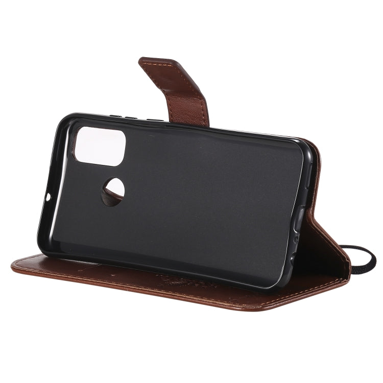 For Huawei P Smart 2020 Tree & Cat Embossed Pattern Horizontal Flip Leather Case with Holder & Card Slots & Wallet & Lanyard