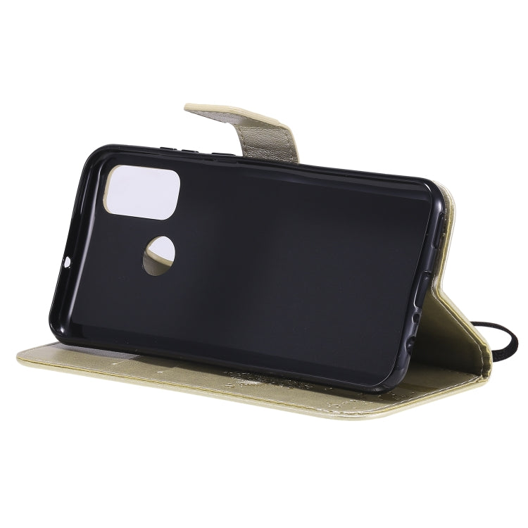 For Huawei P Smart 2020 Tree & Cat Embossed Pattern Horizontal Flip Leather Case with Holder & Card Slots & Wallet & Lanyard