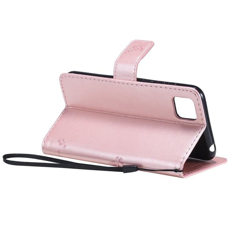 For Huawei Y5p Tree & Cat Embossed Pattern Horizontal Flip Leather Case with Holder & Card Slots & Wallet & Lanyard