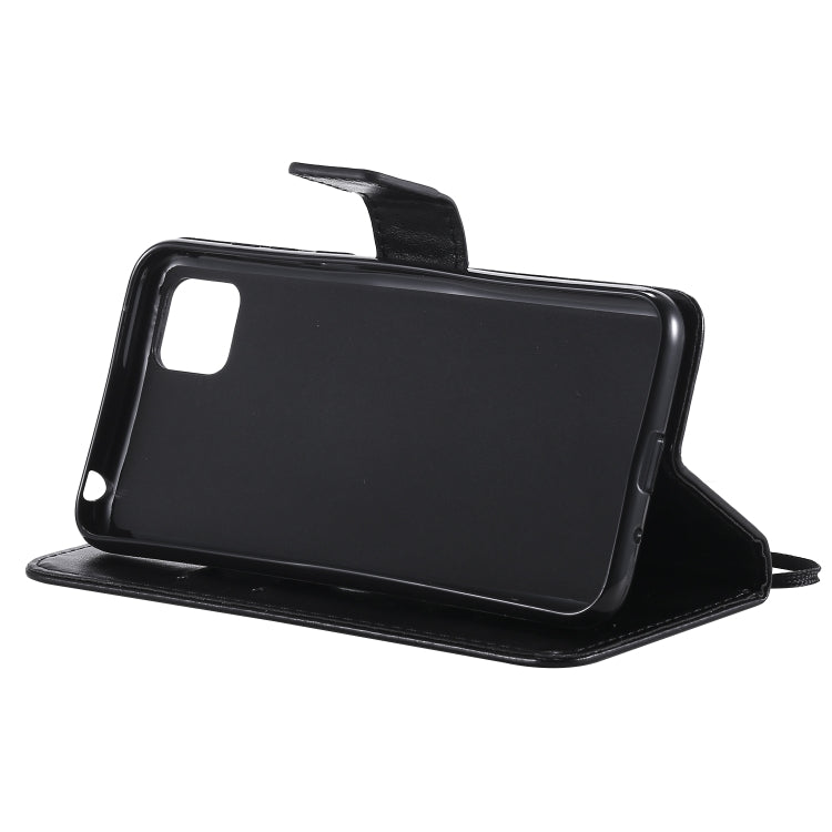 For Huawei Y5p Tree & Cat Embossed Pattern Horizontal Flip Leather Case with Holder & Card Slots & Wallet & Lanyard