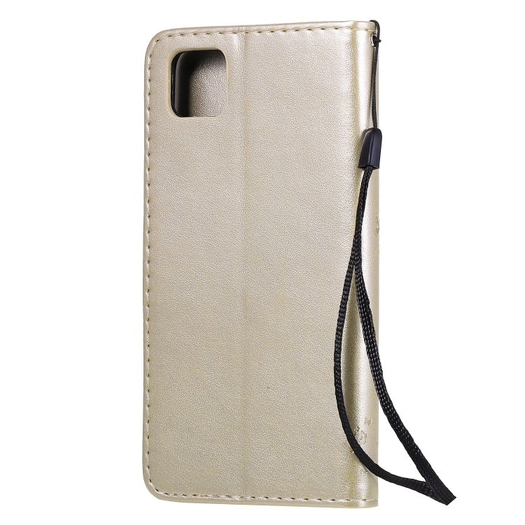 For Huawei Y5p Tree & Cat Embossed Pattern Horizontal Flip Leather Case with Holder & Card Slots & Wallet & Lanyard