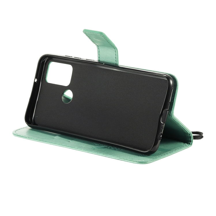 For Huawei Honor 9A Tree & Cat Embossed Pattern Horizontal Flip Leather Case with Holder & Card Slots & Wallet & Lanyard