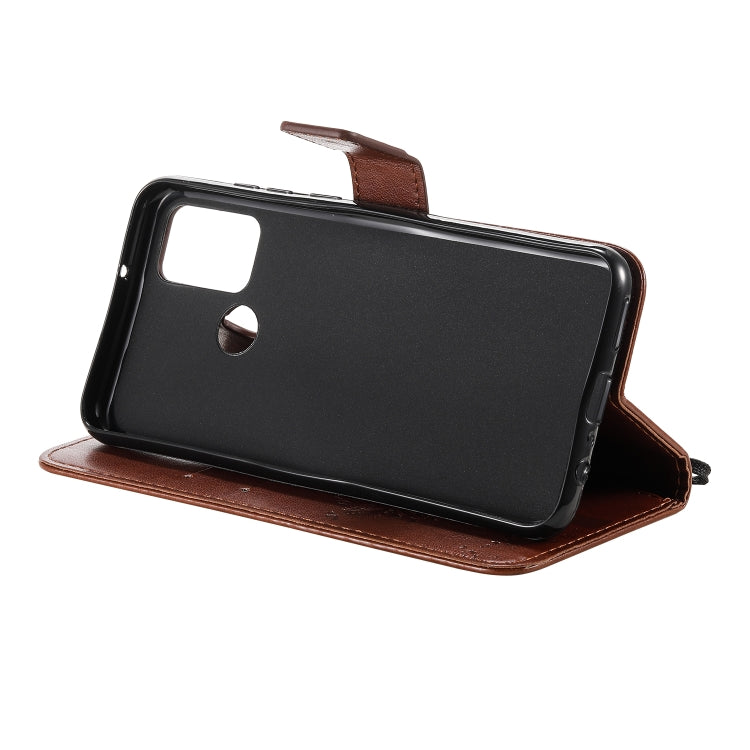 For Huawei Honor 9A Tree & Cat Embossed Pattern Horizontal Flip Leather Case with Holder & Card Slots & Wallet & Lanyard