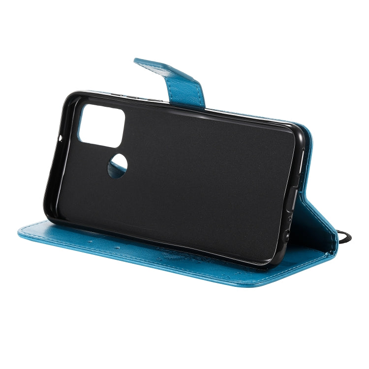 For Huawei Honor 9A Tree & Cat Embossed Pattern Horizontal Flip Leather Case with Holder & Card Slots & Wallet & Lanyard