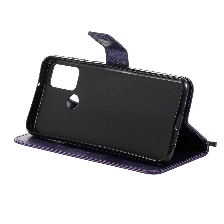 For Huawei Honor 9A Tree & Cat Embossed Pattern Horizontal Flip Leather Case with Holder & Card Slots & Wallet & Lanyard