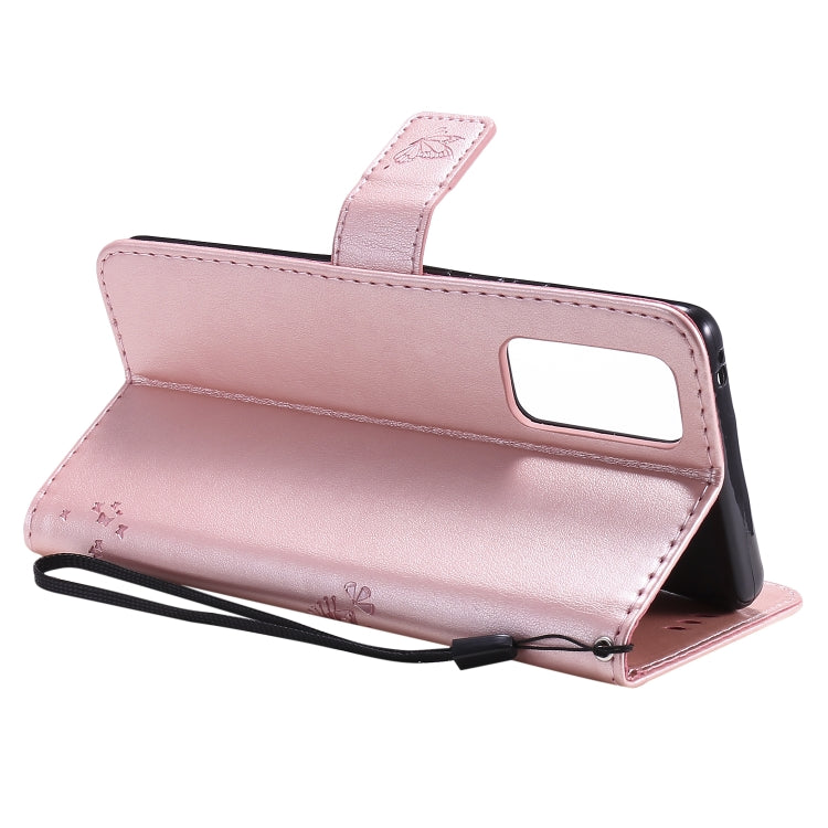 For Huawei Honor 30 Pro Tree & Cat Embossed Pattern Horizontal Flip Leather Case with Holder & Card Slots & Wallet & Lanyard