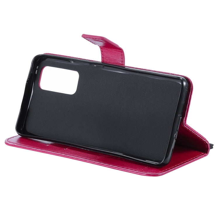 For Huawei Honor 30 Pro Tree & Cat Embossed Pattern Horizontal Flip Leather Case with Holder & Card Slots & Wallet & Lanyard