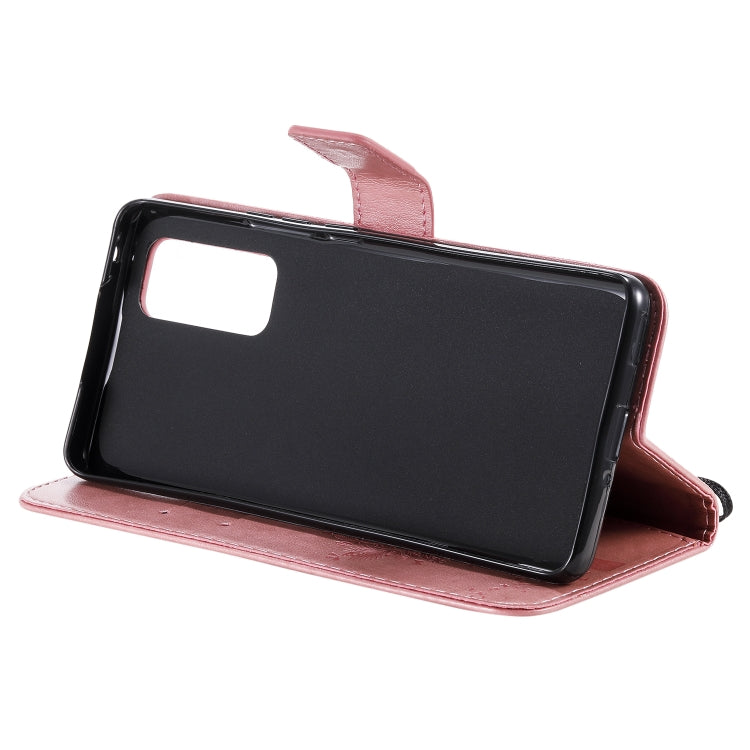 For Huawei Honor 30 Pro Tree & Cat Embossed Pattern Horizontal Flip Leather Case with Holder & Card Slots & Wallet & Lanyard