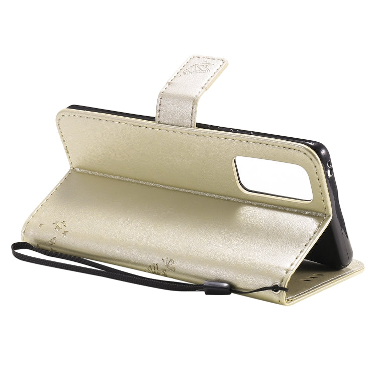 For Huawei Honor 30 Pro Tree & Cat Embossed Pattern Horizontal Flip Leather Case with Holder & Card Slots & Wallet & Lanyard