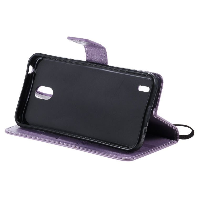 For Nokia 1.3 Tree & Cat Embossed Pattern Horizontal Flip Leather Case with Holder & Card Slots & Wallet & Lanyard