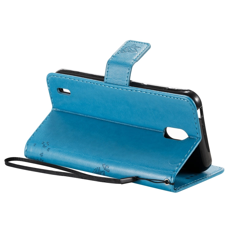 For Nokia 1.3 Tree & Cat Embossed Pattern Horizontal Flip Leather Case with Holder & Card Slots & Wallet & Lanyard