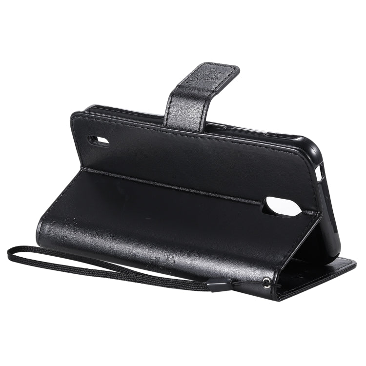 For Nokia 1.3 Tree & Cat Embossed Pattern Horizontal Flip Leather Case with Holder & Card Slots & Wallet & Lanyard