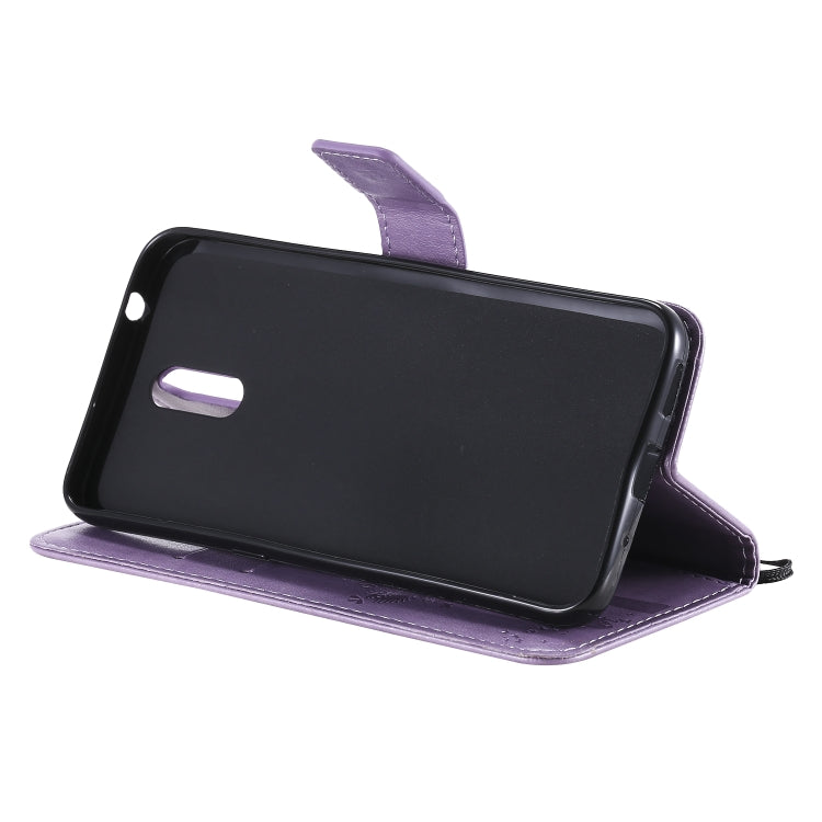 For Nokia 2.3 Tree & Cat Embossed Pattern Horizontal Flip Leather Case with Holder & Card Slots & Wallet & Lanyard