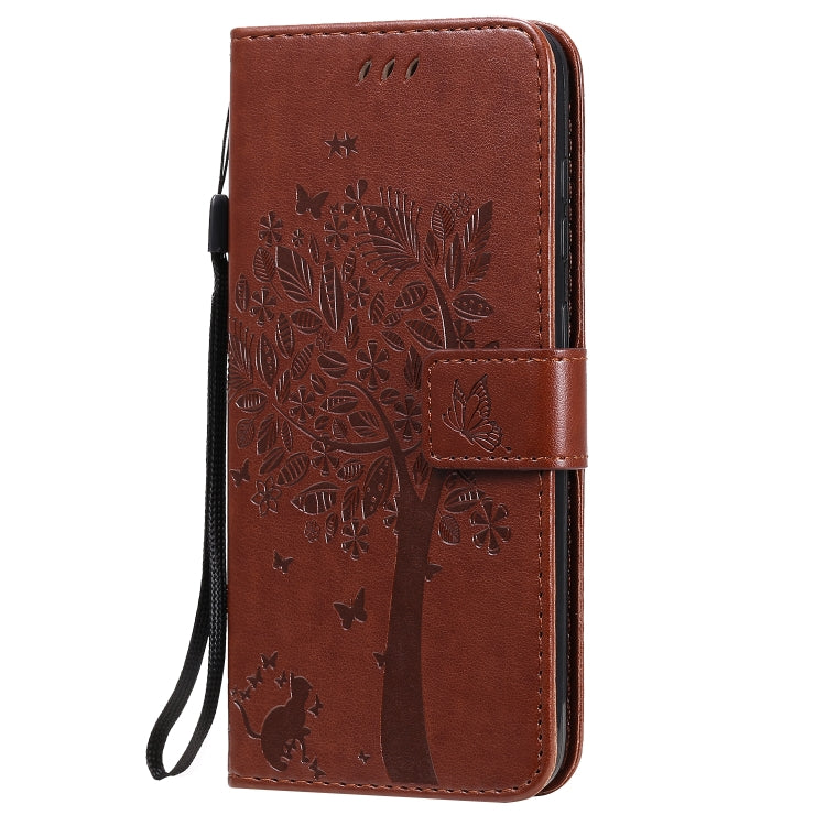 For Nokia 2.3 Tree & Cat Embossed Pattern Horizontal Flip Leather Case with Holder & Card Slots & Wallet & Lanyard