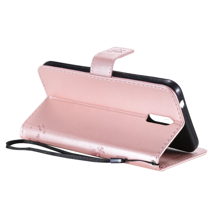 For Nokia 2.3 Tree & Cat Embossed Pattern Horizontal Flip Leather Case with Holder & Card Slots & Wallet & Lanyard