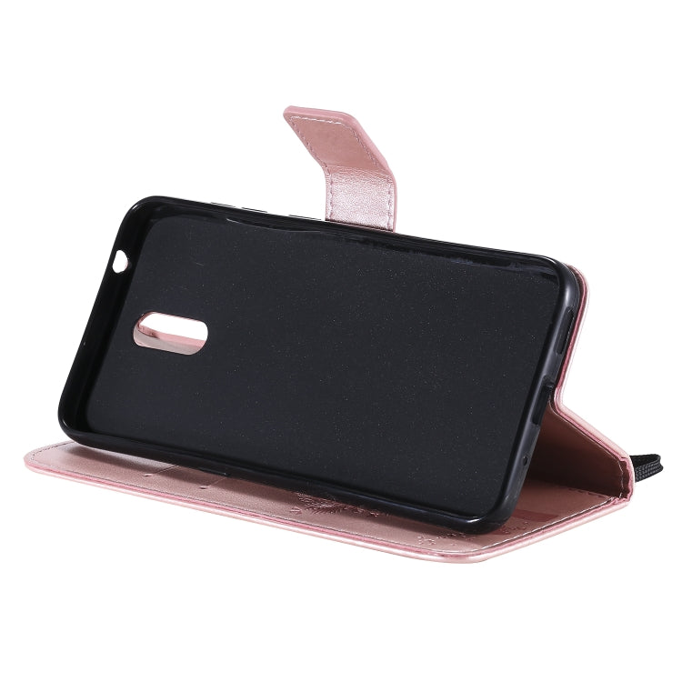 For Nokia 2.3 Tree & Cat Embossed Pattern Horizontal Flip Leather Case with Holder & Card Slots & Wallet & Lanyard