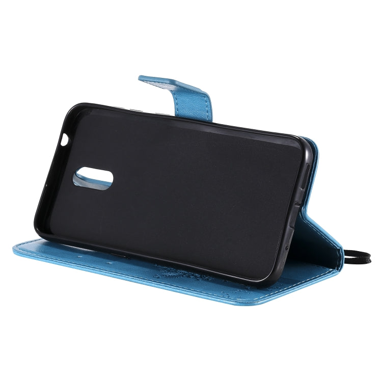 For Nokia 2.3 Tree & Cat Embossed Pattern Horizontal Flip Leather Case with Holder & Card Slots & Wallet & Lanyard