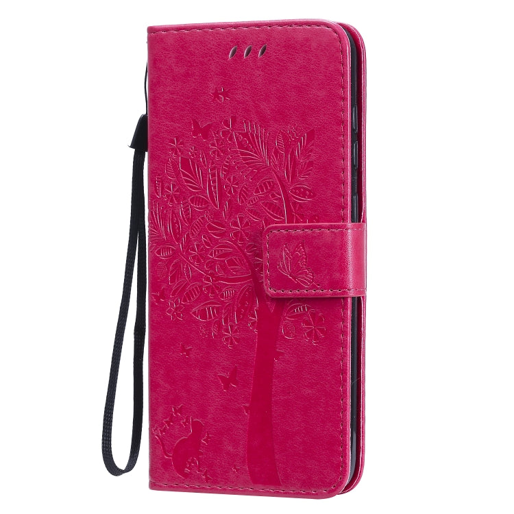 For Nokia 2.3 Tree & Cat Embossed Pattern Horizontal Flip Leather Case with Holder & Card Slots & Wallet & Lanyard