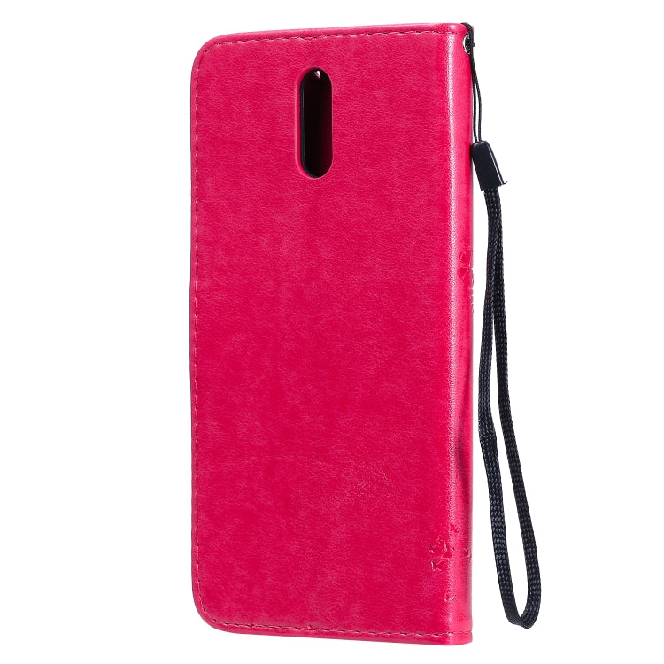 For Nokia 2.3 Tree & Cat Embossed Pattern Horizontal Flip Leather Case with Holder & Card Slots & Wallet & Lanyard