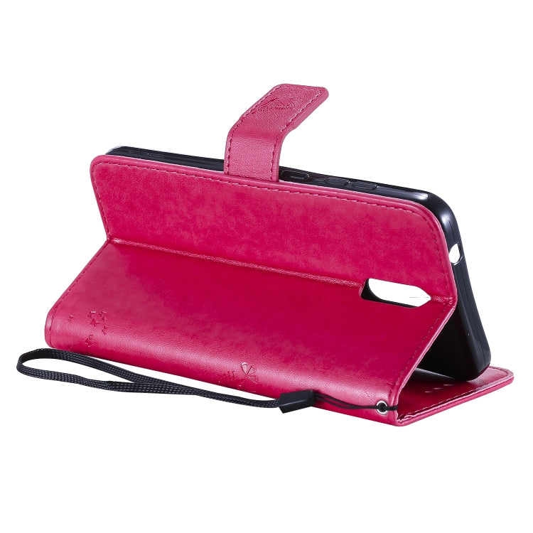 For Nokia 2.3 Tree & Cat Embossed Pattern Horizontal Flip Leather Case with Holder & Card Slots & Wallet & Lanyard