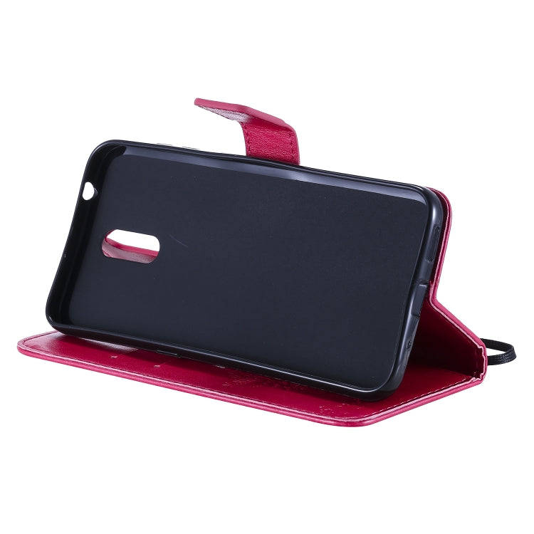 For Nokia 2.3 Tree & Cat Embossed Pattern Horizontal Flip Leather Case with Holder & Card Slots & Wallet & Lanyard