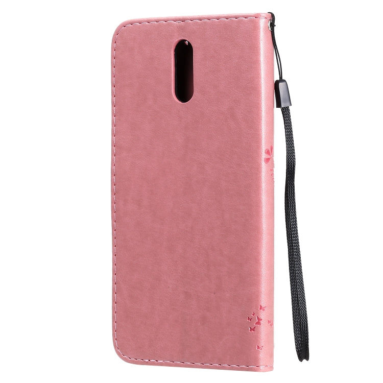 For Nokia 2.3 Tree & Cat Embossed Pattern Horizontal Flip Leather Case with Holder & Card Slots & Wallet & Lanyard