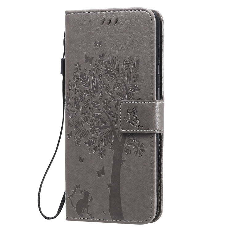 For Nokia 2.3 Tree & Cat Embossed Pattern Horizontal Flip Leather Case with Holder & Card Slots & Wallet & Lanyard
