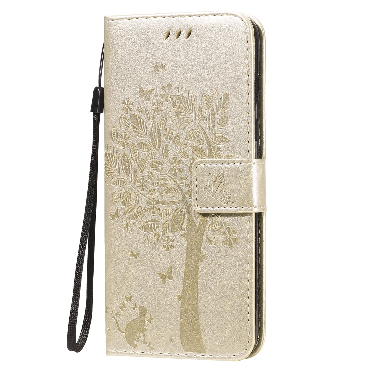 For Nokia 2.3 Tree & Cat Embossed Pattern Horizontal Flip Leather Case with Holder & Card Slots & Wallet & Lanyard