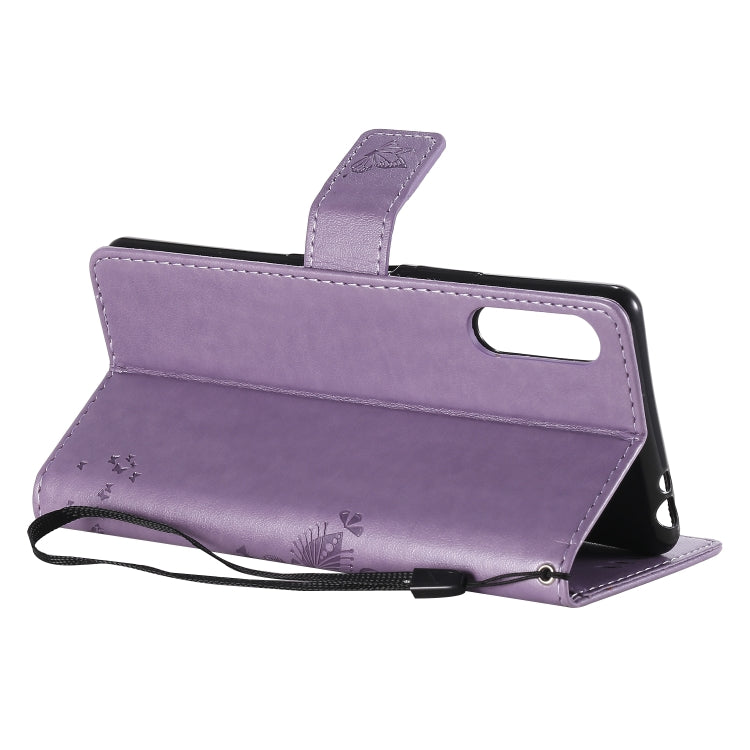 For Sony Xperia L4 Tree & Cat Embossed Pattern Horizontal Flip Leather Case with Holder & Card Slots & Wallet & Lanyard