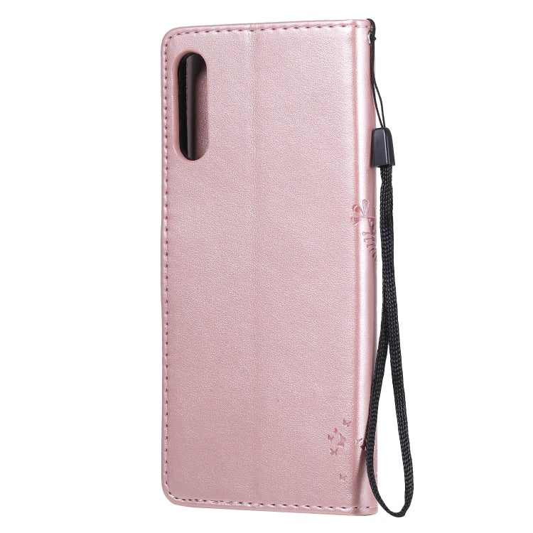 For Sony Xperia L4 Tree & Cat Embossed Pattern Horizontal Flip Leather Case with Holder & Card Slots & Wallet & Lanyard