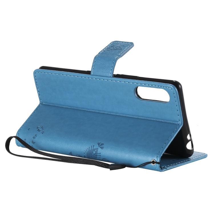 For Sony Xperia L4 Tree & Cat Embossed Pattern Horizontal Flip Leather Case with Holder & Card Slots & Wallet & Lanyard